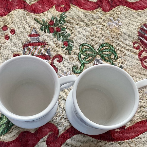 Monogram “E” White Mugs with wide  bottom. - Picture 4 of 5